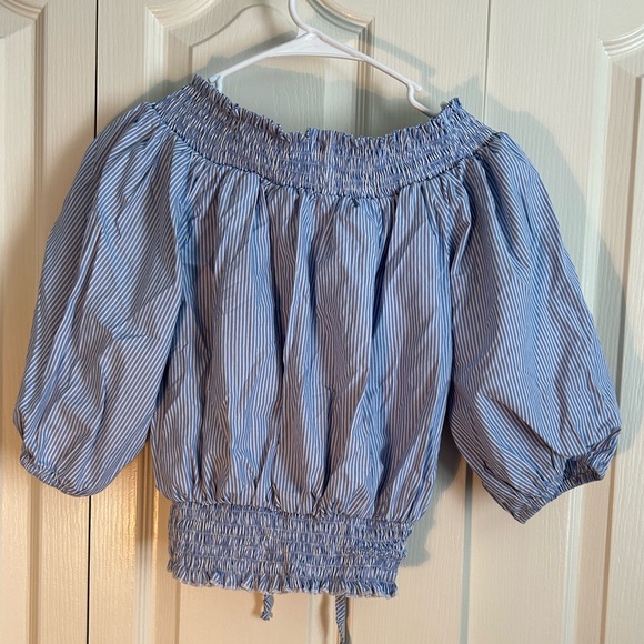 Women’s Off-Shoulder Tie-Up Blouse | Size XS - Picture 2 of 3